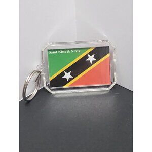 Saint Kitts and Nevis Flag Keyring Keychain Souvenir